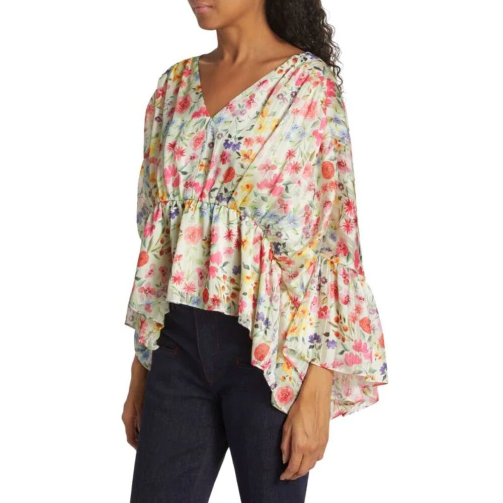 Elie Tahari Floral Top - Picture 3 of 13